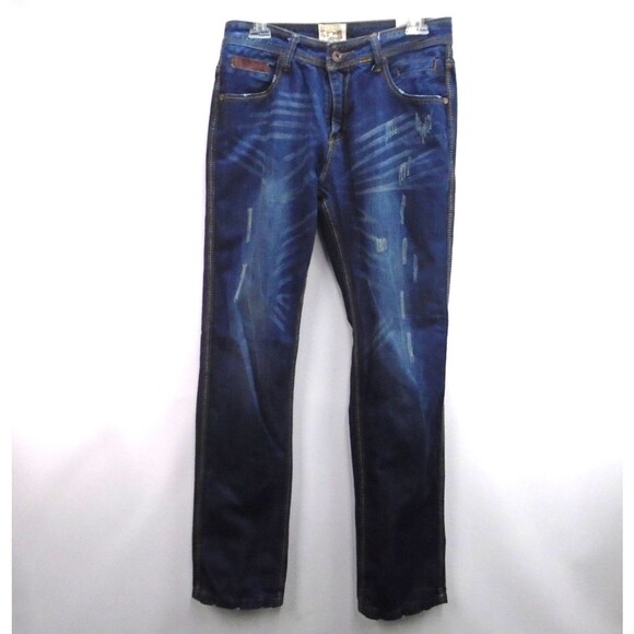Dolce & Gabbana D&G Men Size 32 (30x32) Blue Denim Jeans Straight Leg Distressed - Picture 1 of 12